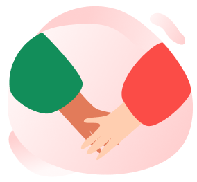 holding hands illustration